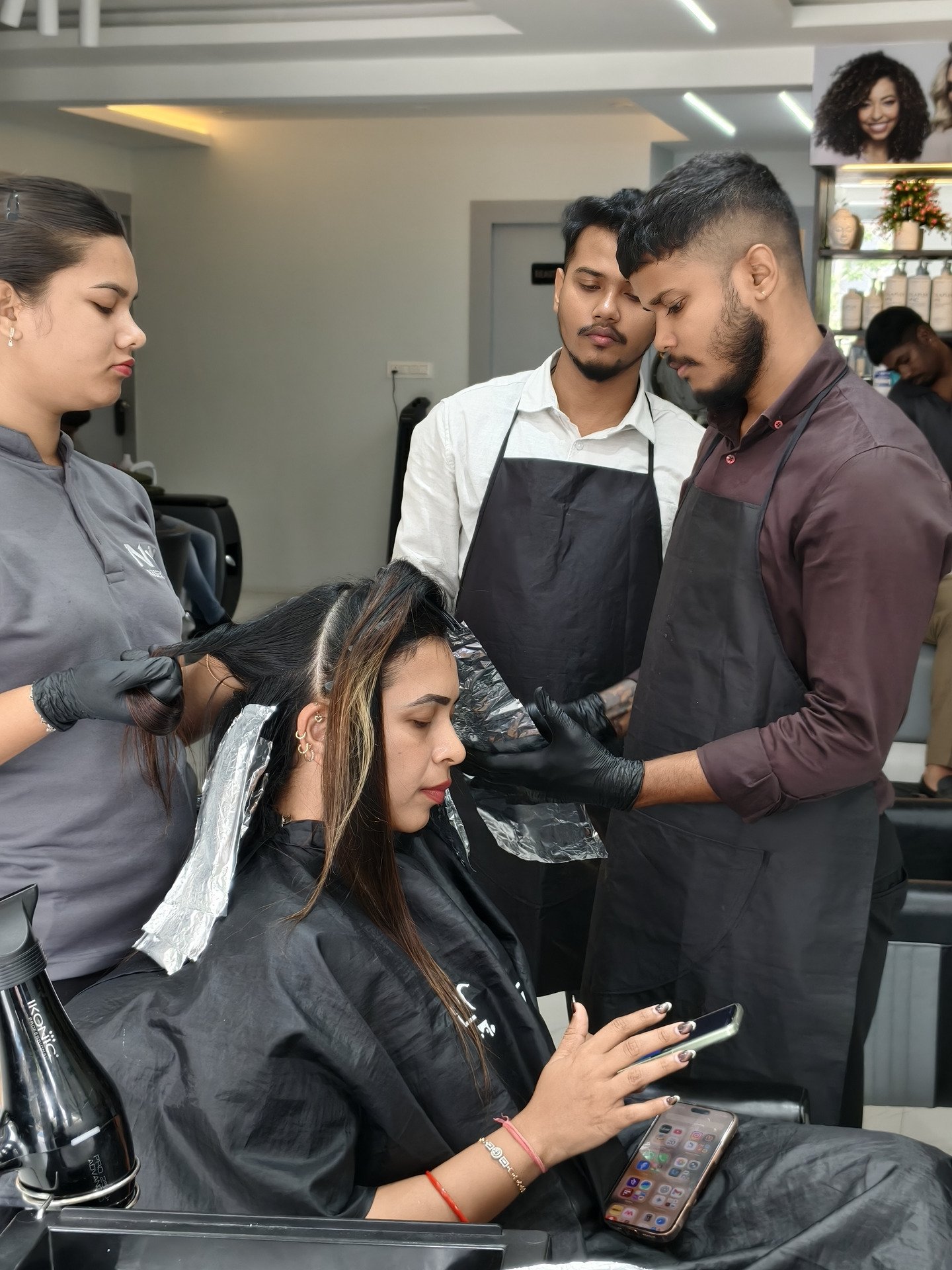 Salon work at NVN Unisex Salon